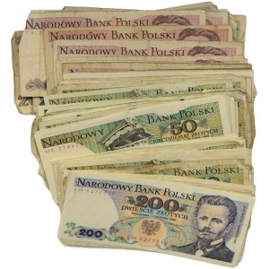 Zestaw, Banknoty PRL - obiegowe stany