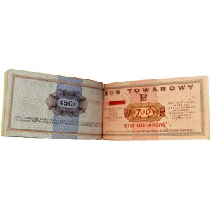 Pewex, Oryginalna książeczka WZORÓW - 1 cent - 100 dolarów 1969 z czerwonym zadrukiem -DUŻA RZADKOŚĆ