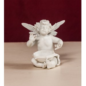 Amorek - Figurka, porcelana - biskwit, wys. 6 cm;