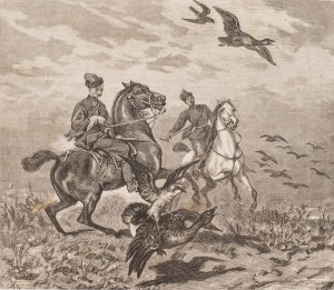 Juliusz Kossak (1824-1899) - Autor Obrazu, Polowanie z sokołem (Sokolnicy), ok. 1880