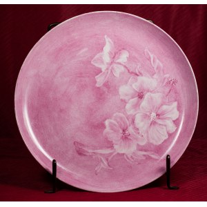 Talerz Dekoracyjny, 1953, porcelana, farby naszkliwne, średnica 23,5 cm;