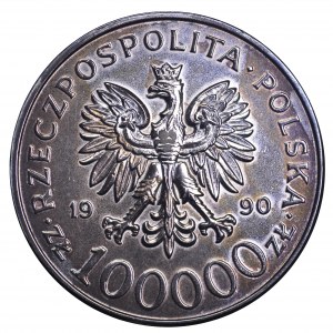 III RP, 100000 zł Solidarność 1991, typ A