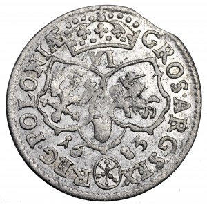 Jan III Sobieski, szóstak 1683 TLB, herb Jelita