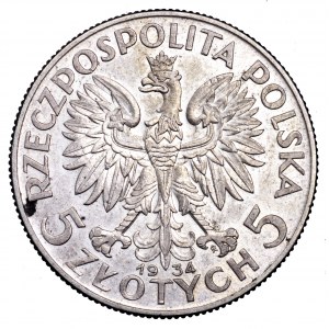 II Rzeczpospolita, 5 złotych Polonia 1934, Warszawa