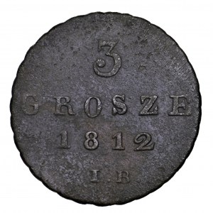 Księstwo Warszawskie, 3 grosze 1812 IB