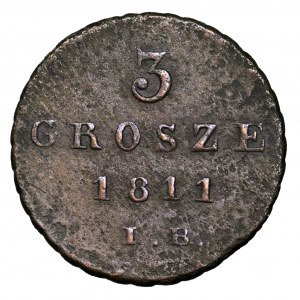 Księstwo Warszawskie, 3 grosze 1811 IB