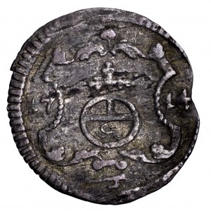 August II Mocny, halerz 1714 ILH, Drezno