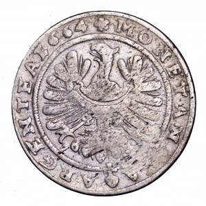 Śląsk, Ks. Legnicko-Brzesko-Wołowskie, Jerzy III Brzeski, 15 krajcarów 1664, Brzeg