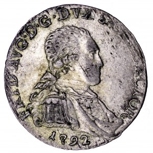 Saksonia, Fryderyk August III, 2 grosze (1/12 talara) 1792 IEC, Drezno