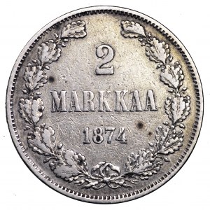 Finlandia, 2 markkaa 1874