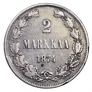 Finlandia, 2 markkaa 1874