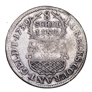 Niemcy, Lubeka, 8 szylingów 1730