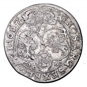 Jan II Kazimierz, szóstak 1667 TLB