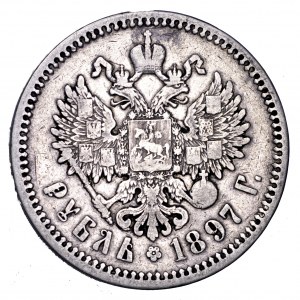 Rosja, Mikołaj II, rubel 1897 AG
