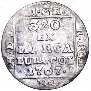 Stanisław Poniatowski, grosz srebrny 1767 FS