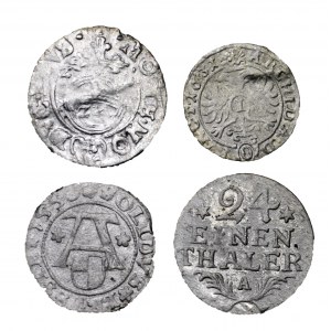 Prusy Książęce, Prusy, Austria, zestaw 4 monet srebrnych