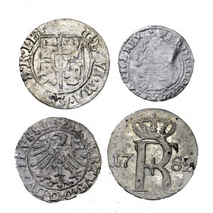 Prusy Książęce, Prusy, Austria, zestaw 4 monet srebrnych