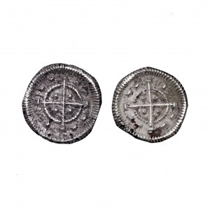 Węgry, Bela II Ślepy, zestaw 2 denarów 1131-1141