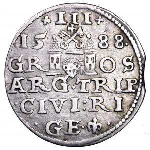 Zygmunt III Waza, trojak 1588, Ryga