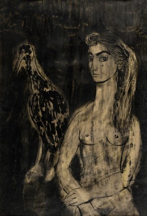 Leszczyńska-Kluza Danuta, Dziewczyna z ptakiem, 1959