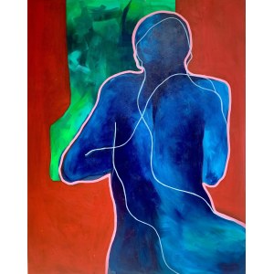 Irma Tylor (geb. 1991), Blauer Denker VI, 2020.