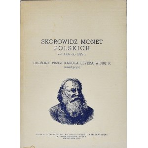 K. Beyer, Skorowidz monet polskich od 1506-1825