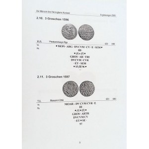 Kruggel & Gerbasevskis, Die Münzen des Herzogtums Kurland, Kurlandia, UZUPEŁNIENIE + cennik