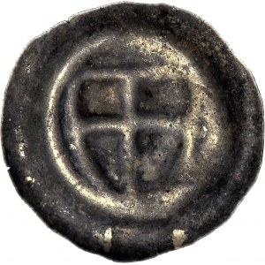 Zakon Krzyżacki, Brakteat 1307-1318, Tarcza z krzyżem bez ozdobników