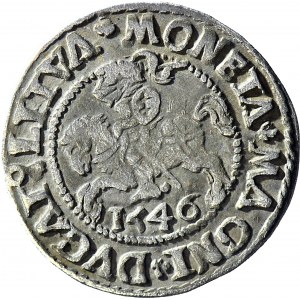 R-, Zygmunt II August, Półgrosz 1546, Wilno, LITVA/L+