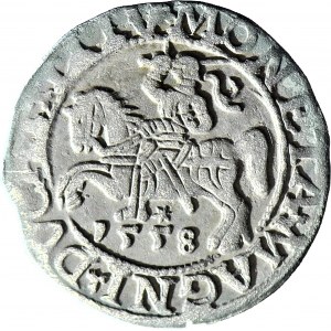 Zygmunt II August, Półgrosz 1558 Wilno, rzadka końcówka LI
