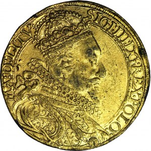 Zygmunt III Waza, Portugał - 10 dukatów 1621, Wilno, stara złocona kopia