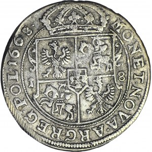 Jan II Kazimierz, Ort 1668, Bydgoszcz, kropka po dacie