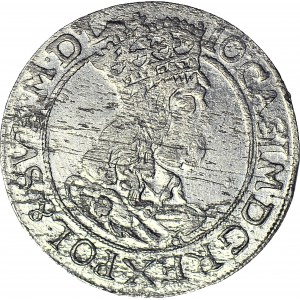 Jan II Kazimierz, Szóstak 1662 A-T, Kraków, obwódka/bez obwódek