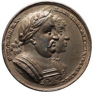 (2) Jan III Sobieski, Medal 1677, Gdańsk, dziewiętnastowieczna kopia muzealna