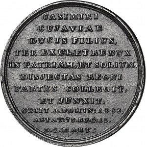 Medal Suity Królewskiej autorstwa Holzhaeussera, Władysław Łokietek, odlew w żeliwie z huty Białogon