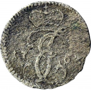 R-, Kurlandia, Ernest Jan Biron, Grosz 1763 Mitawa, R3