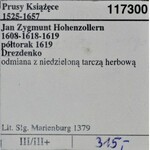 Lenne Prusy Książęce, Jan Zygmunt Hohenzollern, Półtorak Królewiec 1619, rzadki