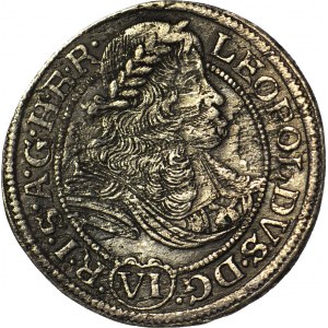 Śląsk, Leopold I, 6 krajcarów 1674 SHS, Wrocław