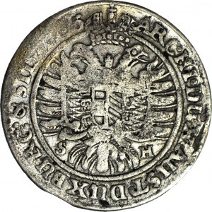 R-, Śląsk, Leopold I, 6 krajcarów 1665 SH, Wrocław, pierwszy rocznik