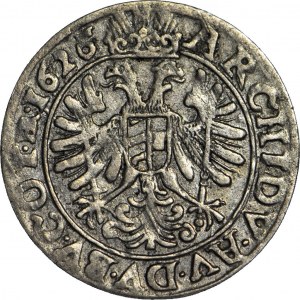 Śląsk, Ferdynand II, 3 krajcary 1626 HR, Wrocław, odwrotka 180 stopni