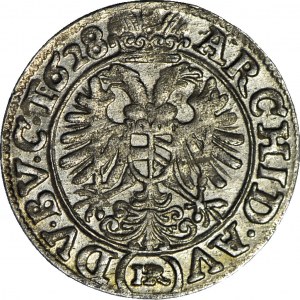 Śląsk, Ferdynand II, 3 krajcary 1628 (HR), Wrocław, menniczy