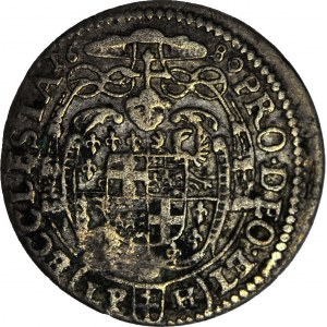 R-, Śląsk, Księstwo Nyskie, Fryderyk Heski, 6 krajcarów 1680, Nysa, szerokie popiersie