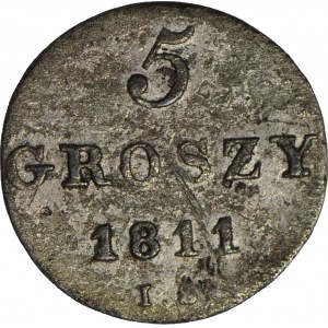 Księstwo Warszawskie, 5 groszy 1811, ładne
