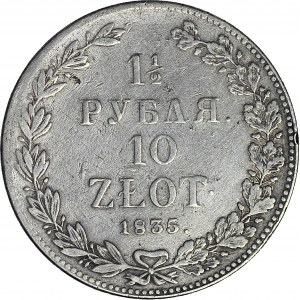 Zabór Rosyjski, 10 złotych = 1 1/2 rubla 1835, Warszawa