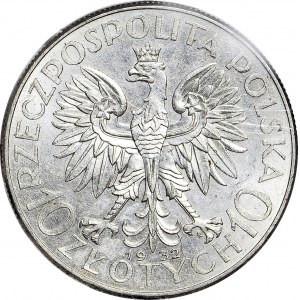 10 złotych 1932, Głowa, Warszawa, mennicza