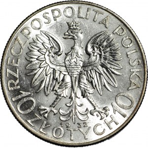 10 złotych 1932 zm. (Warszawa), Głowa, WYŚMIENITA