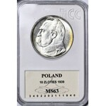 10 złotych 1939 Piłsudski, menniczy