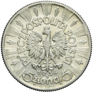 5 złotych 1934, Piłsudski, orzeł urzędowy