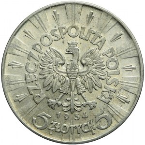 5 złotych 1934, Piłsudski, orzeł urzędowy