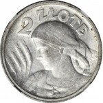 2 złote 1924, Żniwiarka, róg i pochodnia (Paryż)